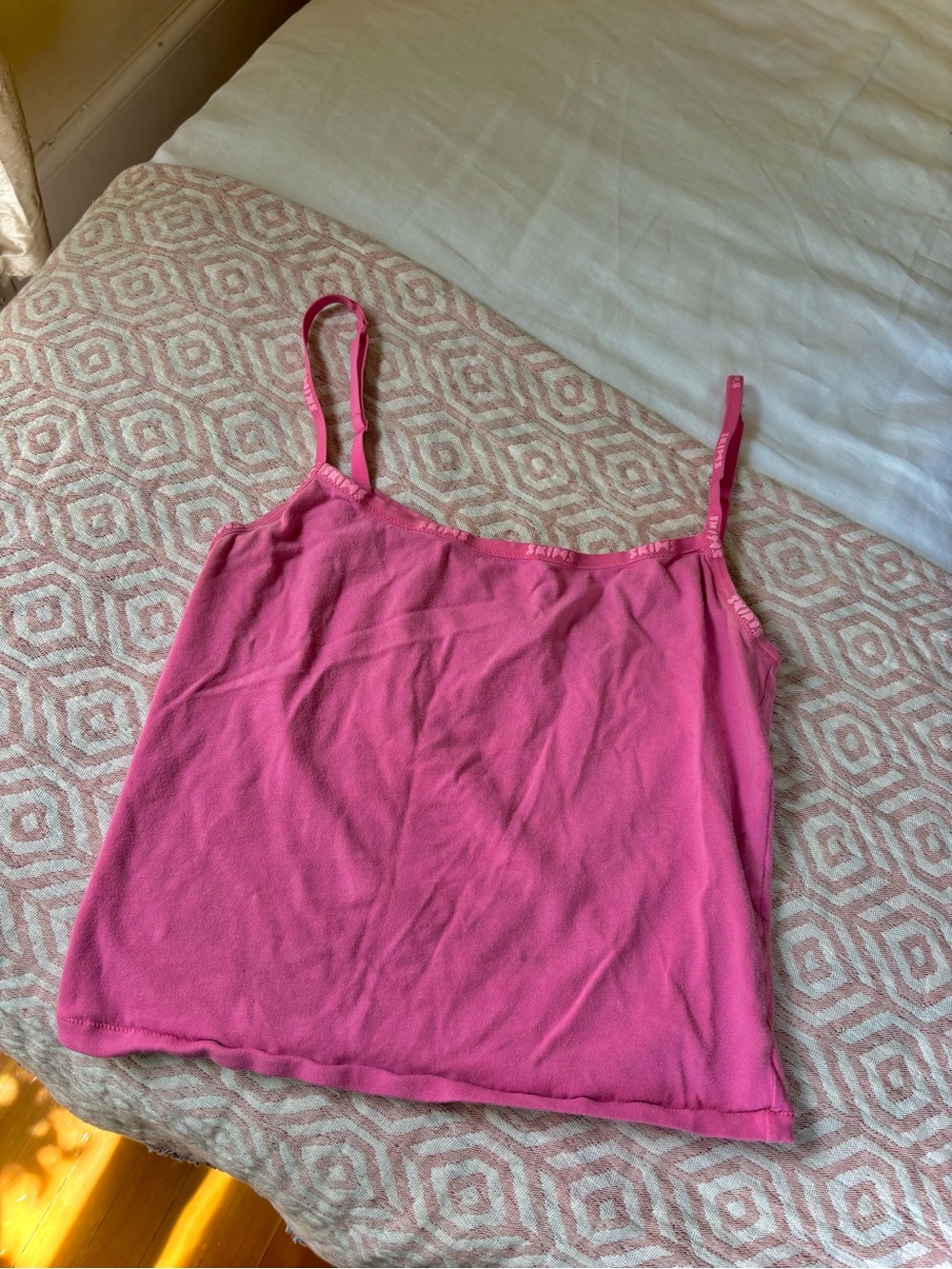 Skims Women's Pink Spaghetti Strap Tank Top